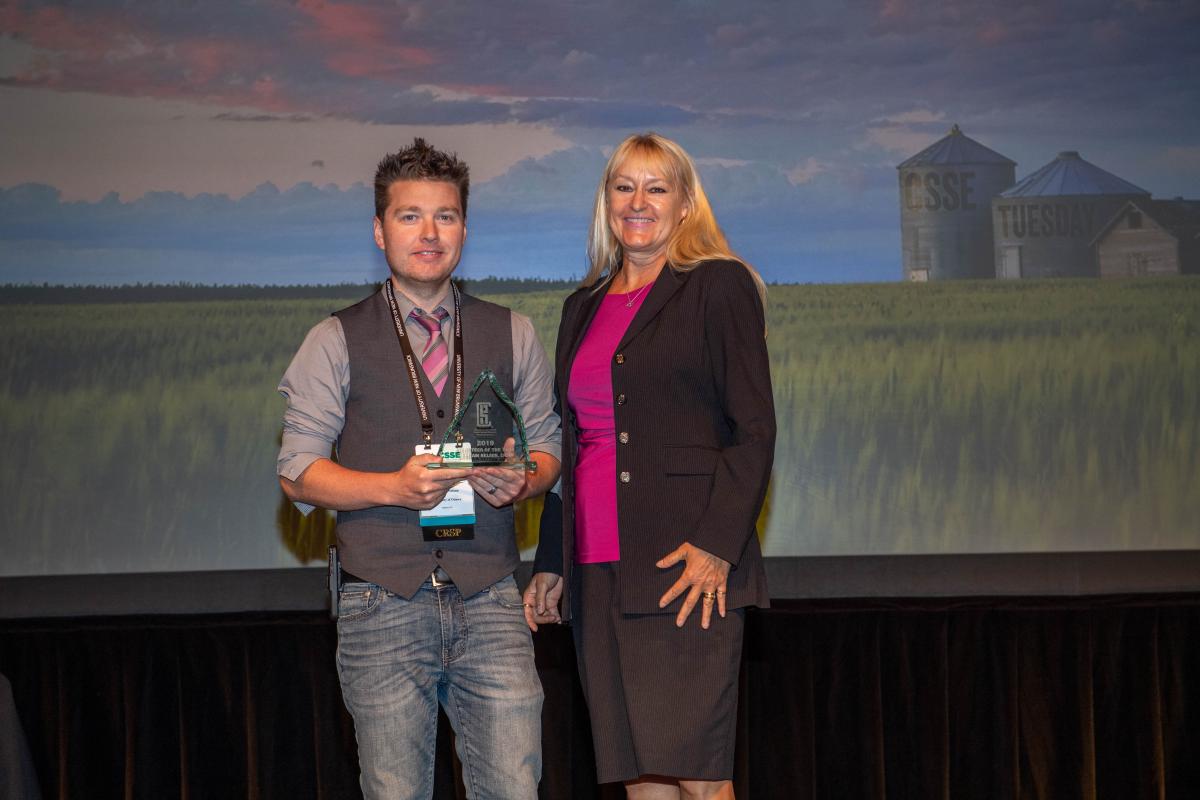 Graham Nelson, CRSP, 2019 Volunteer of the Year, and Monica Szabo, CRSP, BCRSP Chair